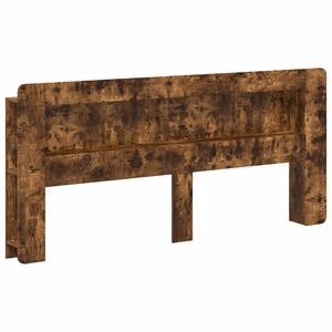 vidaXL Табла за легло Опушен дъб Инженерен дървен материал