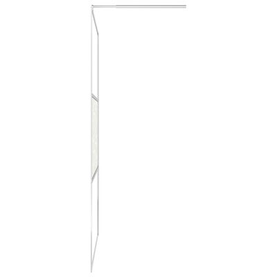 vidaXL Стена за душ, ESG стъкло с дизайн на камъни, 90x195 см