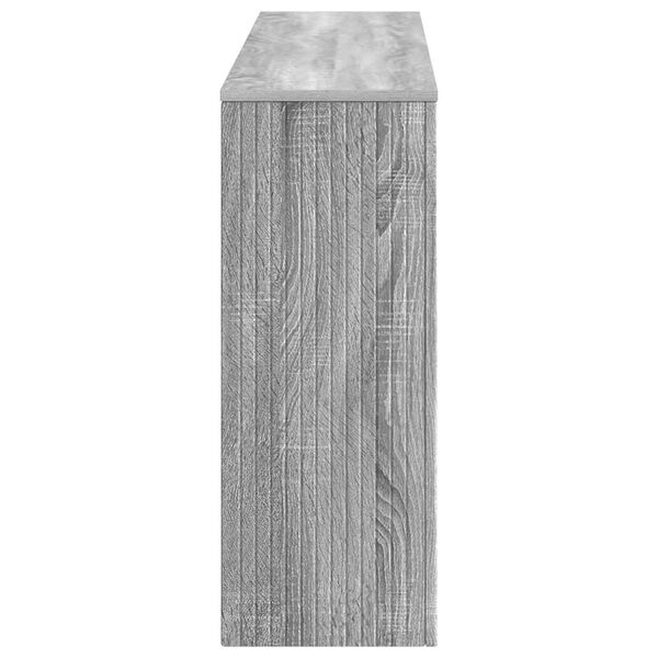 vidaXL Конзолна маса На райета Сиво Сонома 155 x 29 x 74 см