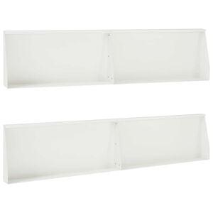 vidaXL Задържащи стени 4 бр. 100 x 12 x 30 см Стомана Бяло