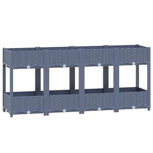 vidaXL Повдигната леха, 160x40x71 см, полипропилен