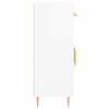vidaXL Сайдборд, бял гланц, 69,5x34x90 см, инженерно дърво