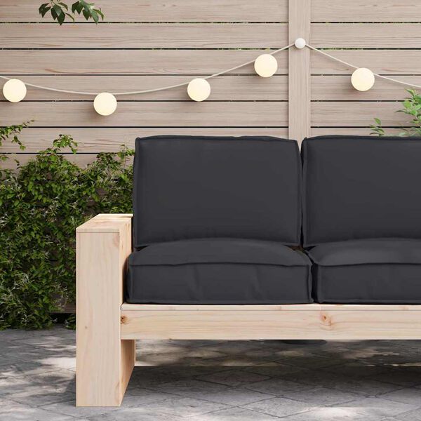 vidaXL Комплект възглавници за палет 2 pcs Черно Оксфордска тъкан