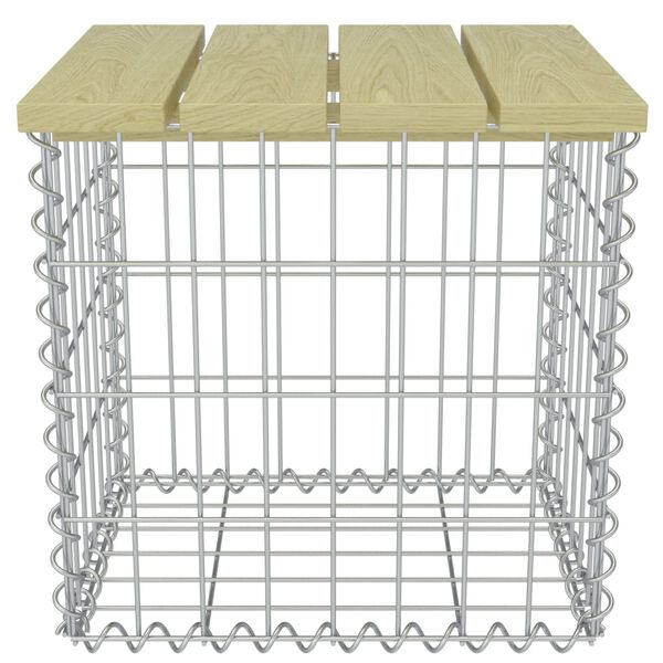 vidaXL Градинска табуретка, 40x40x45 см, поцинкована стомана, бор