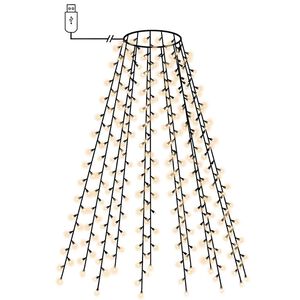 vidaXL Коледни лампички за елха тип мрежа 150 LED студено бяло 150 см