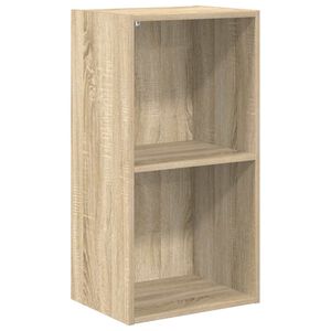 vidaXL 2-етажна библиотека, дъб сонома, 40x30x76,5 см, инженерно дърво