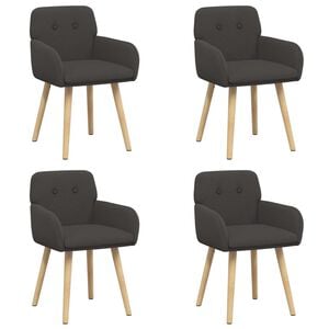 vidaXL Обедени столове 4 pcs Букле Тъмносиво 59 х 57 х 85 см