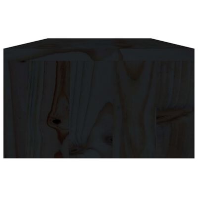vidaXL Поставка за монитор, черна, 60x23,5x12 см, инженерно дърво