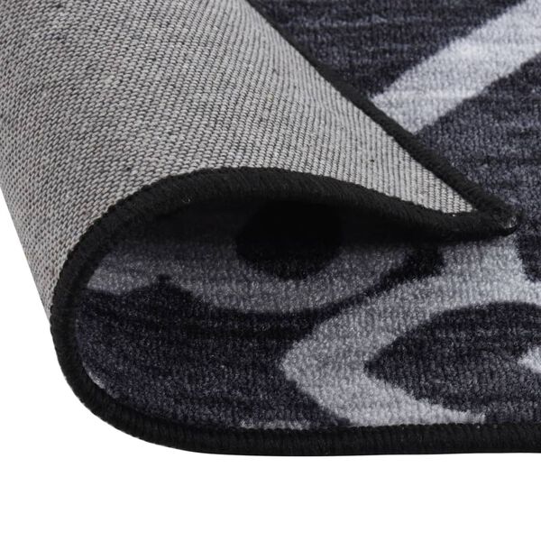 vidaXL Пътека, черна, 80x200 см