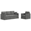 vidaXL Комплект дивани 2 pcs Тъмен сив 198 x 78 x 80 см Кадифе