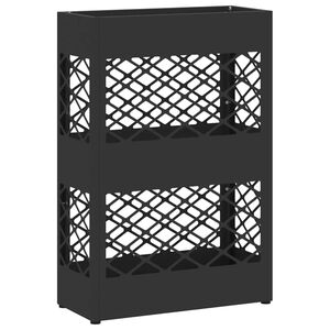 vidaXL Стойка за дъждовен чадър Черно 28 x 12 x 41 см Стомана