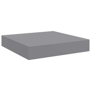 vidaXL Окачен стенен рафт, сив, 23x23,5x3,8 см, МДФ