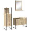 vidaXL Комплект мебели за баня 3 бр. Кафяво 33 x 33 x 120,5 см