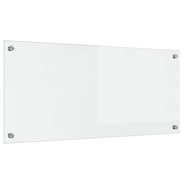 vidaXL Кухненски заден панел Прозрачен 90 x 40 cm закалено стъкло
