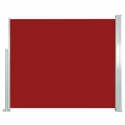 vidaXL Прибираща се странична тента, 120х300 см, червена