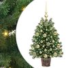 vidaXL С изкуствено коледно дърво с поставка Зелен 75 cm PE и PVC