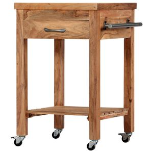 vidaXL Кухненска количка, 58x58x89 см, акация масив