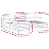 vidaXL Градински комплект диван от 5 части, импрегниран бор