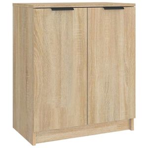 vidaXL Шкаф за обувки, сонома дъб, 59x35x70 см, инженерно дърво