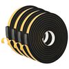 vidaXL Самоотлепваща се пяна лента 4 бр. Черно 20mm x 5m CR пяна