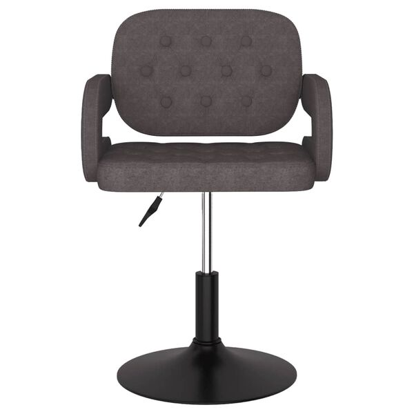 vidaXL Въртящ се трапезен стол, таупе, текстил