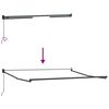 vidaXL Сгъваем навес Черно 350 x 250 cm Полиестер и алуминий