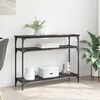 vidaXL Конзолна маса Черния дъб 100 x 29 x 75 см Инженерно дърво