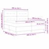 vidaXL Легло с пружинирана основа Светлосиво 200 x 200 cm Кадифе