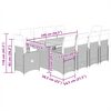 vidaXL Градински бистро комплект с възглавници 11части черен полиратан