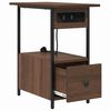 vidaXL Нощен шкаф с чекмедже Кафяв дъб 60 x 30 x 61 см Инженерно дърво