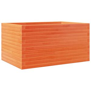 vidaXL Градинска кашпа, восъчнокафява, 90x60x45,5см борово дърво масив