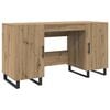 vidaXL Бюро с рафт дъб артизан 140 x 50 x 75 см Инженерно дърво
