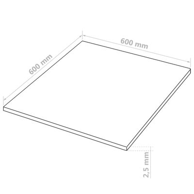 vidaXL 20 бр МДФ плоскости, квадратни, 60x60 см, 2,5 мм