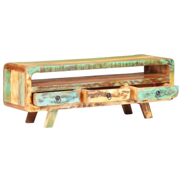 vidaXL ТВ шкаф, 117x30x41 cм, регенерирано дърво масив