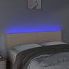 vidaXL LED Горна табла за легло, капучино, 144x5x78/88 см