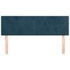 vidaXL Табла за легло, тъмносиня, 144x5x78/88 см, кадифе