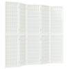 vidaXL Параван за стая, 5 панела, в японски стил, 200x170 cм, бял