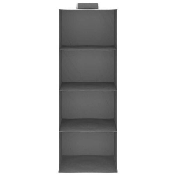 vidaXL Окачени органайзери за дрехи, 2 бр, с 4 рафта, текстил