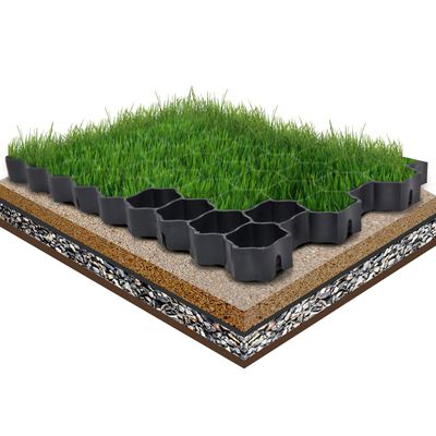 vidaXL Решетки за трева 16 бр черни 60x40x3 см пластмаса