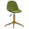 vidaXL Въртящи се трапезни столове, 2 бр, светлозелени, кадифе