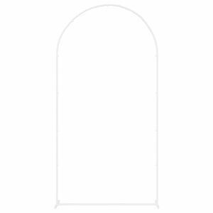 vidaXL Сватбена арка Бяло 100 x 39 x 200 см Стомана