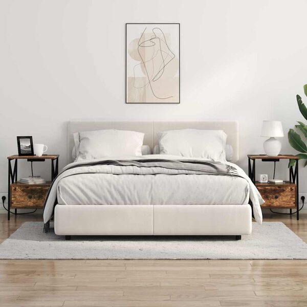 vidaXL Нощен шкаф Димян дъб 41,5 x 40,5 x 55 см Инженерно дърво