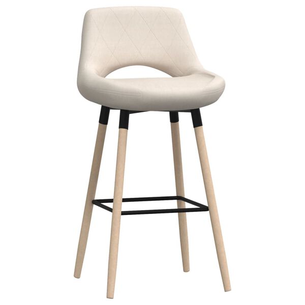 vidaXL Бар табуретка, кремава, текстил