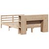 vidaXL Легло с етажерка за книги, без матрак, 120x200 см, бор масив