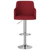 vidaXL Бар табуретки, 2 бр, виненочервени, текстил