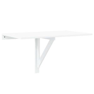 vidaXL Сгъваема стенна маса бял гланц 60x30x60 см, инженерно дърво