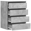 vidaXL Ъглов скрин с чекмеджета бетонно сив 60x41x76см инженерно дърво