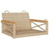 vidaXL Пейка люлка, бежова, 63x62x40 см, полиратан