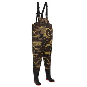 vidaXL Гумени къси гащи с ботуши Полиестър с PVC покритие Размер 38