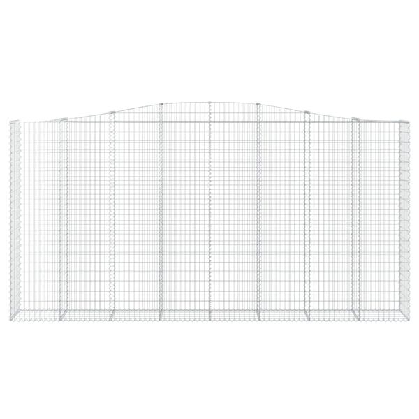 vidaXL Габионни кошници арка 8 бр 400x50x200/220 см поцинковано желязо
